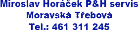 Miroslav Horáček P&H servis